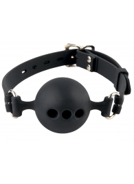 Силиконовый кляп-шар с отверстиями для дыхания Silicone Breathable Ball Gag Small - Pipedream - купить с доставкой в Уфе