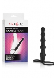 Насадка на пенис для двойного проникновения Silicone Beaded Double Rider - 14 см. - California Exotic Novelties - в Уфе купить с доставкой