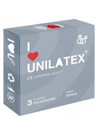 Презервативы с рёбрами Unilatex Ribbed - 3 шт. - Unilatex - купить с доставкой в Уфе