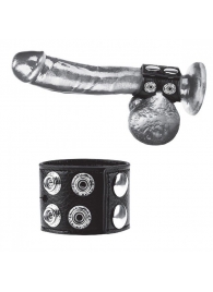 Ремень на член и мошонку 1.5  Cock Ring With Ball Strap - BlueLine - купить с доставкой в Уфе