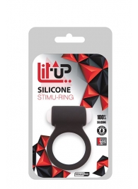 Чёрное эрекционное виброкольцо LIT-UP SILICONE STIMU RING 3 BLACK - Dream Toys - в Уфе купить с доставкой