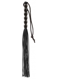 Чёрная мини-плеть из резины Rubber Mini Whip - 22 см. - Blush Novelties - купить с доставкой в Уфе