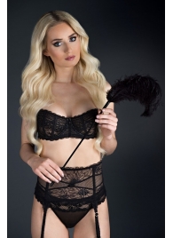 Стек с большим чёрным пером Large Feather Tickler - 65 см. - Blush Novelties - купить с доставкой в Уфе