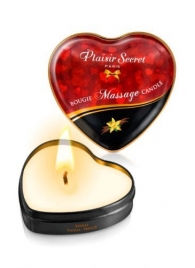 Массажная свеча с ароматом ванили Bougie Massage Candle - 35 мл. - Plaisir Secret - купить с доставкой в Уфе