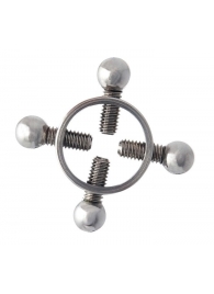 Серебристые зажимы для сосков на винтах - ToyFa - купить с доставкой в Уфе