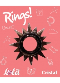 Чёрное эрекционное кольцо Rings Cristal - Lola Games - в Уфе купить с доставкой