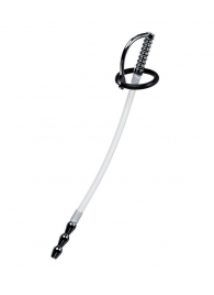 Силиконовый уретральный плаг со сменными фиксирующими кольцами Metal - ToyFa - купить с доставкой в Уфе