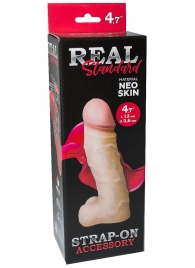 Реалистичная насадка с мошонкой REAL Standard - 15,5 см. - LOVETOY (А-Полимер) - купить с доставкой в Уфе