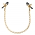 Чёрные с золотом зажимы на соски Gold Chain Nipple Clamps - Pipedream - купить с доставкой в Уфе