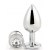 Серебристая анальная втулка с прозрачным кристаллом - 7,1 см. - Dream Toys - купить с доставкой в Уфе