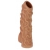 Телесная насадка с венками и открытой головкой Nude Sleeve M - 12 см. - KOKOS - в Уфе купить с доставкой
