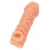 Телесная закрытая насадка с венками Cock Sleeve Size L - 17,6 см. - KOKOS - в Уфе купить с доставкой