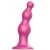 Розовая насадка Strap-On-Me Dildo Plug Beads size S - Strap-on-me - купить с доставкой в Уфе