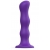 Фиолетовая насадка Strap-On-Me Dildo Geisha Balls size M - Strap-on-me - купить с доставкой в Уфе