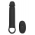 Черная насадка-удлинитель с вибрацией Vibrating Extender With Remote - Dream Toys - в Уфе купить с доставкой