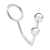 Кольцо на пенис с анальным стимулятором Two Bead Stainless Steel Anal Hook   Cock Ring - BlueLine - в Уфе купить с доставкой