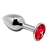 Серебристая анальная втулка Mini Metal Butt Plug Size M с красным кристаллом - Adrien Lastic в Уфе Серебристая анальная втулка Mini Metal Butt Plug Size M с красным кристаллом - Adrien Lastic