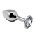 Серебристая анальная втулка с прозрачным кристаллом Mini Metal Butt Plug Size L - 9 см. - Adrien Lastic в Уфе Серебристая анальная втулка с прозрачным кристаллом Mini Metal Butt Plug Size L - 9 см. - Adrien Lastic