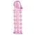 Гелевая розовая насадка на фаллос с шипами - 12 см. - Toyfa Basic - в Уфе купить с доставкой