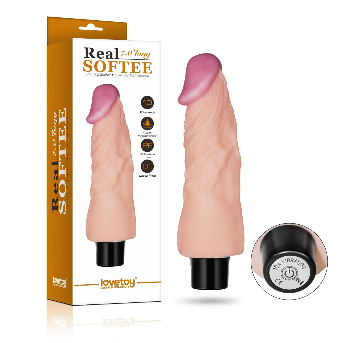 Вибратор-реалистик Real Softee - 17,8 см. от Lovetoy - купить в Уфе по цене  3750р. в интернет-магазине Orgasmix