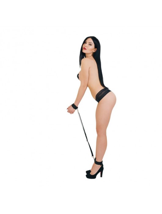 Черный фиксатор для запястий и лодыжек - Джага-Джага - купить с доставкой в Уфе