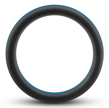Черно-синее эрекционное кольцо Silicone Go Pro Cock Ring - Blush Novelties - в Уфе купить с доставкой