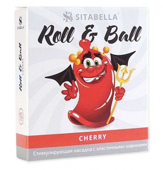 Стимулирующий презерватив-насадка Roll   Ball Cherry - Sitabella - купить с доставкой в Уфе