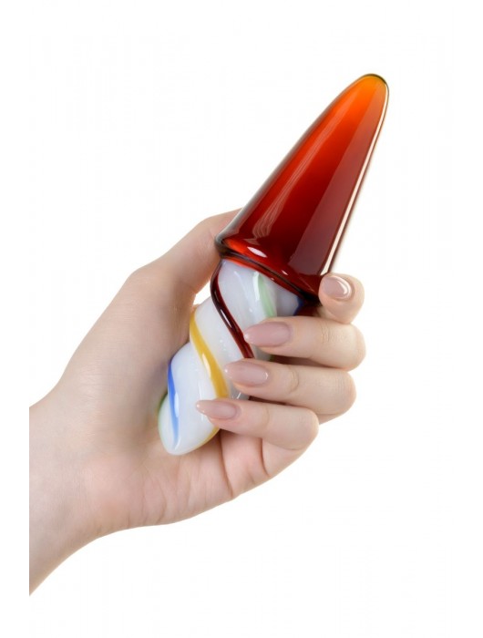 Коническая стеклянная анальная втулка Sexus Glass - 16 см. - Sexus