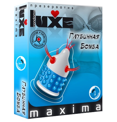 Презерватив LUXE Maxima  Глубинная бомба  - 1 шт. - Luxe - купить с доставкой в Уфе