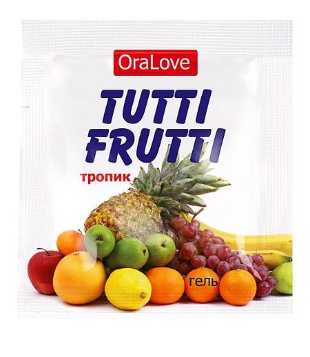 Пробник гель-смазки Tutti-frutti со вкусом тропических фруктов - 4 гр. - Биоритм - купить с доставкой в Уфе