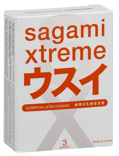 Ультратонкие презервативы Sagami Xtreme SUPERTHIN - 3 шт. - Sagami - купить с доставкой в Уфе