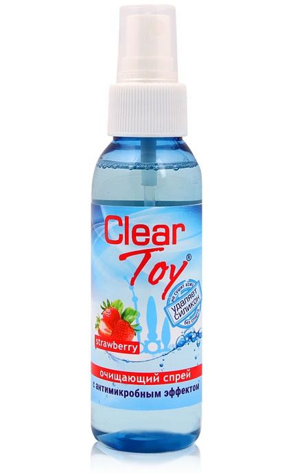 Очищающий спрей для игрушек CLEAR TOY Strawberry - 100 мл. - Биоритм - купить с доставкой в Уфе