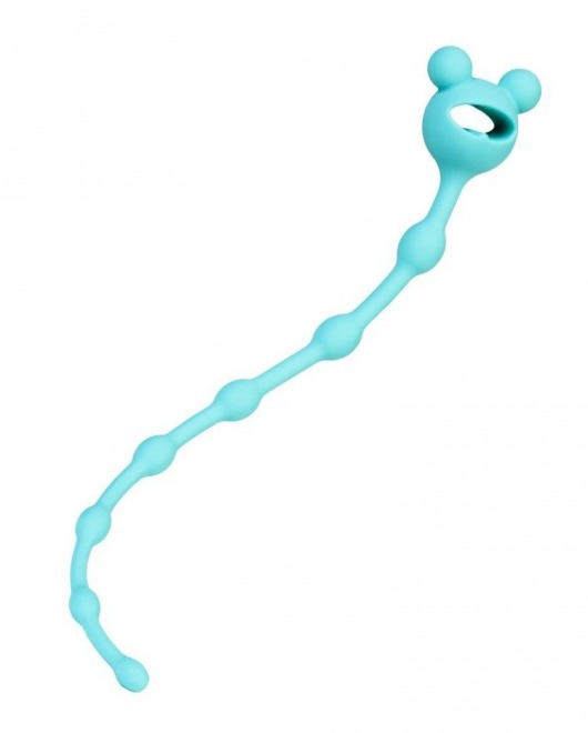 Мятная силиконовая анальная цепочка Froggy - 27,4 см. - ToyFa в Уфе Мятная силиконовая анальная цепочка Froggy - 27,4 см. - ToyFa