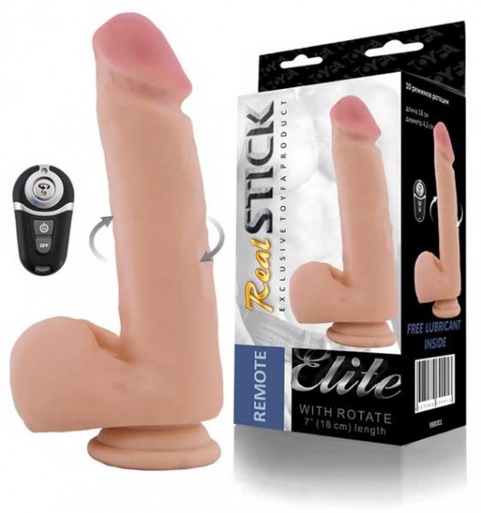 Перезаряжаемый ротатор с пультом ДУ - 18 см. - ToyFa купить в Уфе с доставкой в Orgasmix.ru Перезаряжаемый ротатор с пультом ДУ - 18 см. - ToyFa