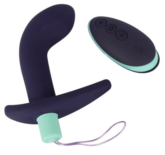 Темно-фиолетовый вибростимулятор простаты с пультом ДУ Remote Controlled Prostate Plug - Orion - в Уфе купить с доставкой