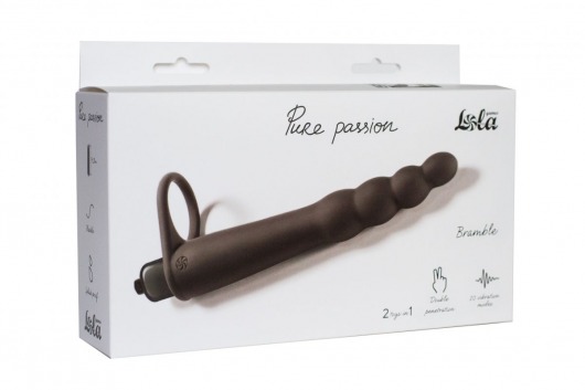 Черная вибронасадка для двойного проникновения Bramble - 16,5 см. - Lola Games - купить с доставкой в Уфе