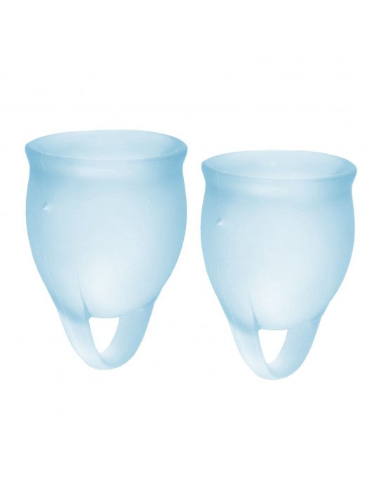 Набор голубых менструальных чаш Feel confident Menstrual Cup - Satisfyer - купить с доставкой в Уфе