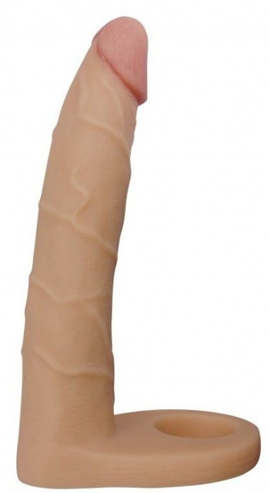 Телесная насадка-фаллоимитатор для двойного проникновения - 17 см. - Lovetoy - купить с доставкой в Уфе