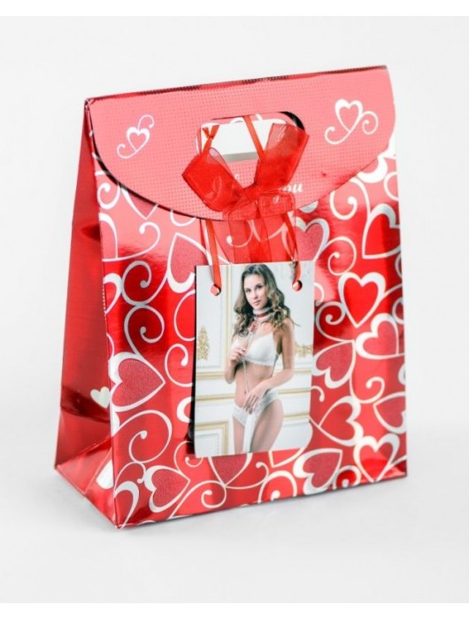 Бело-красный ошейник из натуральной кожи с нежным мехом - БДСМ Арсенал - купить с доставкой в Уфе