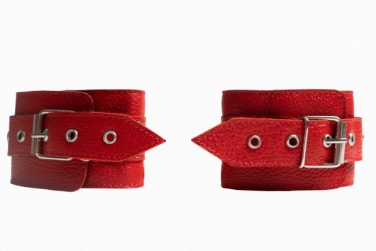 Красные наручники с фиксацией на двух карабинах - Джага-Джага - купить с доставкой в Уфе