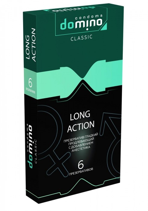 Презервативы с пролонгирующим эффектом DOMINO Classic Long action - 6 шт. - Domino - купить с доставкой в Уфе