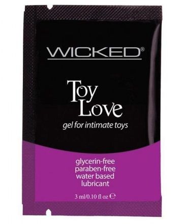 Лубрикант на водной основе для использования с игрушками WICKED Toy Love - 3 мл. - Wicked - купить с доставкой в Уфе