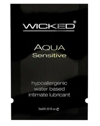 Мягкий лубрикант на водной основе WICKED AQUA Sensitive - 3 мл. - Wicked - купить с доставкой в Уфе