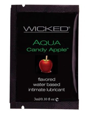 Лубрикант с ароматом сахарного яблока WICKED AQUA Candy Apple - 3 мл. - Wicked - купить с доставкой в Уфе