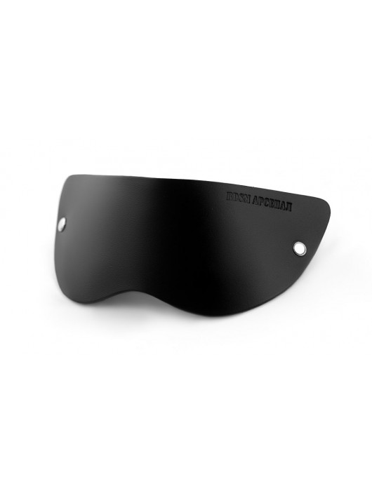 Черная плотная кожаная маска на глаза - БДСМ Арсенал - купить с доставкой в Уфе