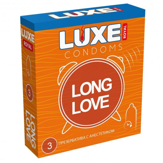 Презервативы с продлевающим эффектом LUXE Royal Long Love - 3 шт. - Luxe - купить с доставкой в Уфе