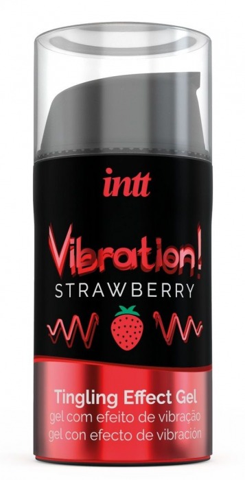 Жидкий интимный гель с эффектом вибрации Vibration! Strawberry - 15 мл. - INTT - купить с доставкой в Уфе