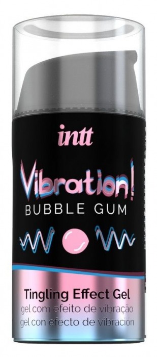 Жидкий интимный гель с эффектом вибрации Vibration! Bubble Gum - 15 мл. - INTT - купить с доставкой в Уфе