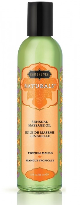 Массажное масло Naturals Tropical Mango с ароматом манго - 236 мл. - Kama Sutra - купить с доставкой в Уфе