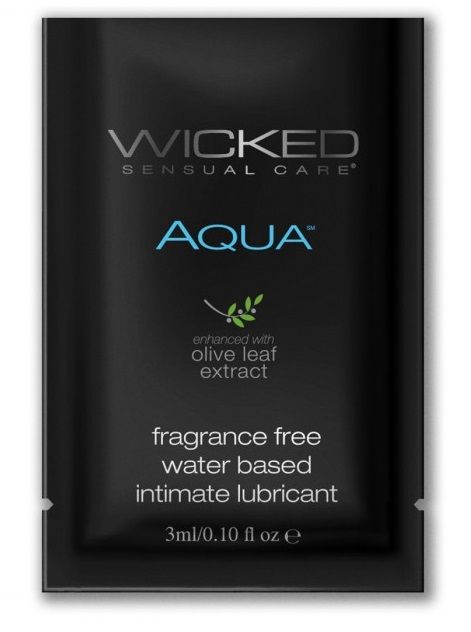 Легкий лубрикант на водной основе с алое Wicked Aqua - 3 мл. - Wicked - купить с доставкой в Уфе